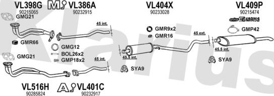Klarius 390700U - Система випуску ОГ autocars.com.ua