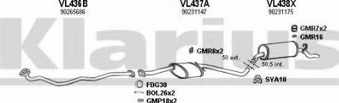 Klarius 390720U - Система випуску ОГ autocars.com.ua