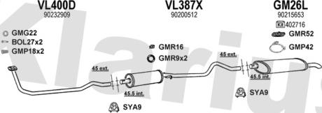 Klarius 390746U - Система випуску ОГ autocars.com.ua