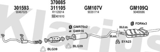 Klarius 390752U - Система випуску ОГ autocars.com.ua