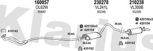Klarius 390809E - Система випуску ОГ autocars.com.ua