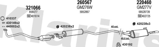 Klarius 390839E - Система випуску ОГ autocars.com.ua