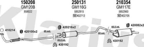 Klarius 390878E - Система випуску ОГ autocars.com.ua