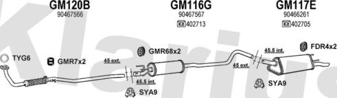 Klarius 390878U - Система випуску ОГ autocars.com.ua