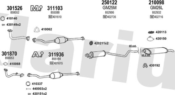 Klarius 390952E - Система випуску ОГ autocars.com.ua
