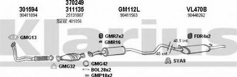 Klarius 390956U - Система випуску ОГ autocars.com.ua