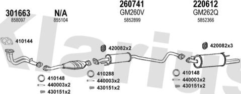 Klarius 390992E - Система випуску ОГ autocars.com.ua