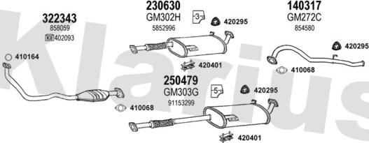 Klarius 391001E - Система випуску ОГ autocars.com.ua