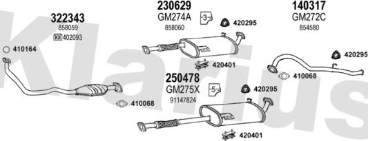 Klarius 391003E - Система випуску ОГ autocars.com.ua