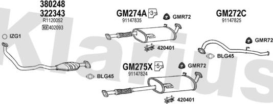 Klarius 391003U - Система випуску ОГ autocars.com.ua