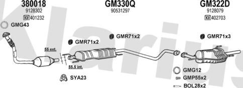 Klarius 391029U - Система випуску ОГ autocars.com.ua