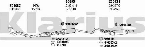 Klarius 391091E - Система випуску ОГ autocars.com.ua