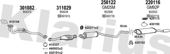Klarius 391097E - Система випуску ОГ autocars.com.ua