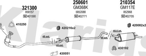 Klarius 391106E - Система випуску ОГ autocars.com.ua