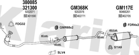 Klarius 391106U - Система випуску ОГ autocars.com.ua