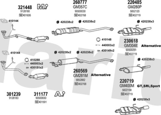 Klarius 391169E - Система випуску ОГ autocars.com.ua