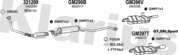 Klarius 391202U - Система випуску ОГ autocars.com.ua