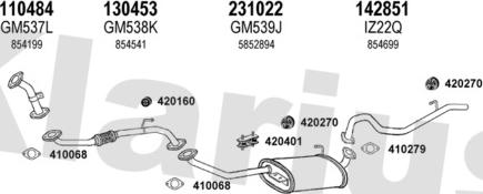 Klarius 391248E - Система випуску ОГ autocars.com.ua