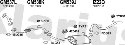 Klarius 391248U - Система випуску ОГ autocars.com.ua