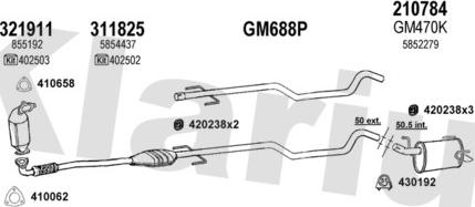 Klarius 391268E - Система випуску ОГ autocars.com.ua