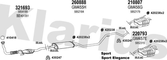 Klarius 391282E - Система випуску ОГ autocars.com.ua