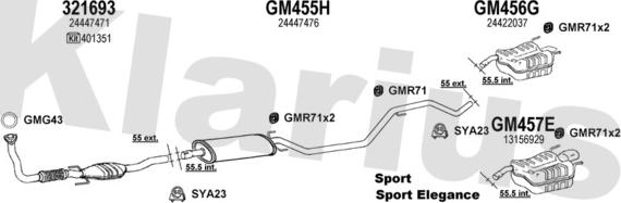 Klarius 391282U - Система випуску ОГ autocars.com.ua
