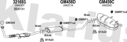 Klarius 391284U - Система випуску ОГ autocars.com.ua