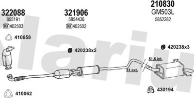 Klarius 391288E - Система випуску ОГ autocars.com.ua