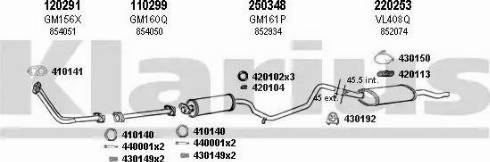 Klarius 391347E - Система випуску ОГ autocars.com.ua