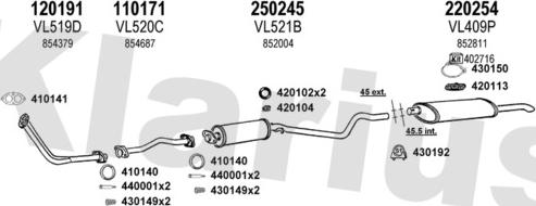 Klarius 391357E - Система випуску ОГ autocars.com.ua
