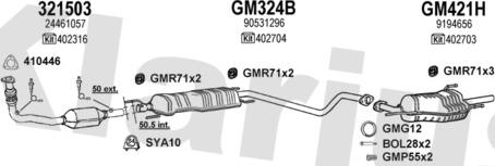 Klarius 391449U - Система випуску ОГ autocars.com.ua