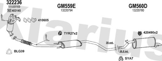 Klarius 391551U - Система випуску ОГ autocars.com.ua