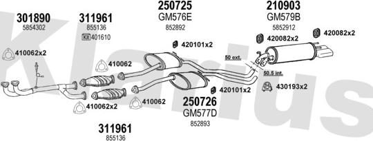 Klarius 391559E - Система випуску ОГ autocars.com.ua