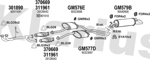 Klarius 391559U - Система випуску ОГ autocars.com.ua