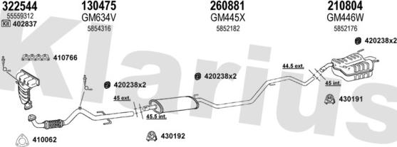 Klarius 391677E - Система выпуска ОГ avtokuzovplus.com.ua