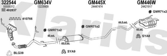 Klarius 391677U - Система випуску ОГ autocars.com.ua
