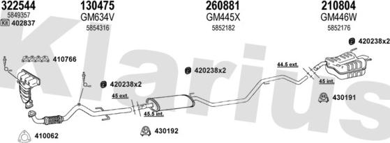 Klarius 391678E - Система випуску ОГ autocars.com.ua