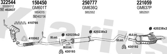 Klarius 391692E - Система випуску ОГ autocars.com.ua