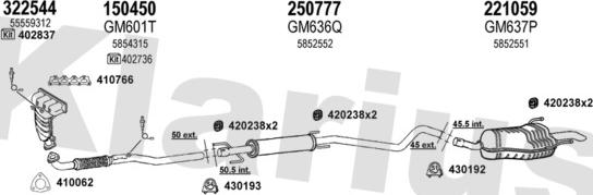 Klarius 391693E - Система випуску ОГ autocars.com.ua