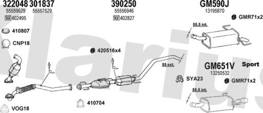 Klarius 391735U - Система випуску ОГ autocars.com.ua