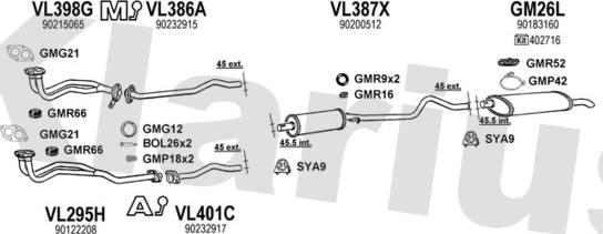 Klarius 391767U - Система випуску ОГ autocars.com.ua