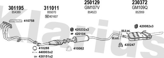 Klarius 391829E - Система випуску ОГ autocars.com.ua