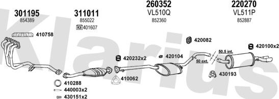 Klarius 391830E - Система випуску ОГ autocars.com.ua
