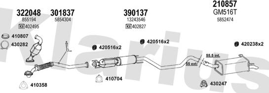 Klarius 391871E - Система випуску ОГ autocars.com.ua