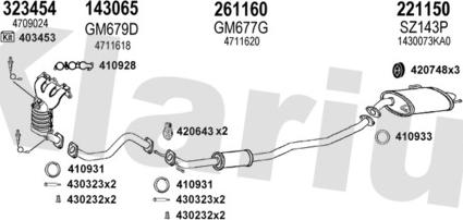 Klarius 391875E - Система випуску ОГ autocars.com.ua