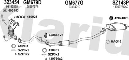 Klarius 391875U - Система випуску ОГ autocars.com.ua