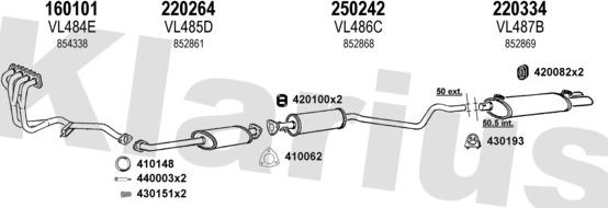 Klarius 391878E - Система випуску ОГ autocars.com.ua