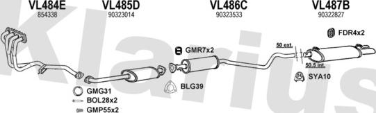 Klarius 391878U - Система випуску ОГ autocars.com.ua