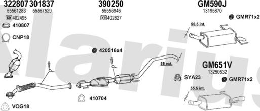 Klarius 391880U - Система випуску ОГ autocars.com.ua