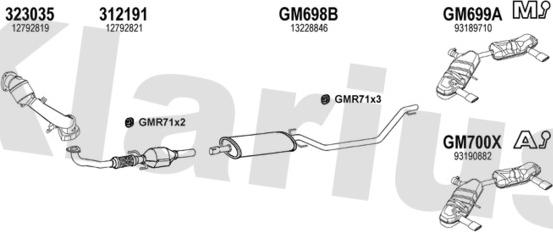 Klarius 391892U - Система випуску ОГ autocars.com.ua